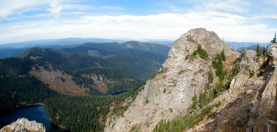 Pan Cliff Lk   Rock Pk from Eagle Cliff
